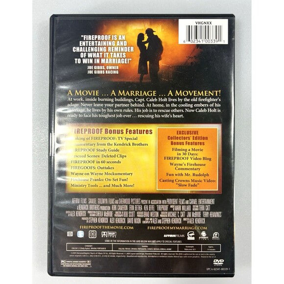 Fireproof Special Collector's Edition 2008 DVD Widescreen Tested - Picture 2 of 9